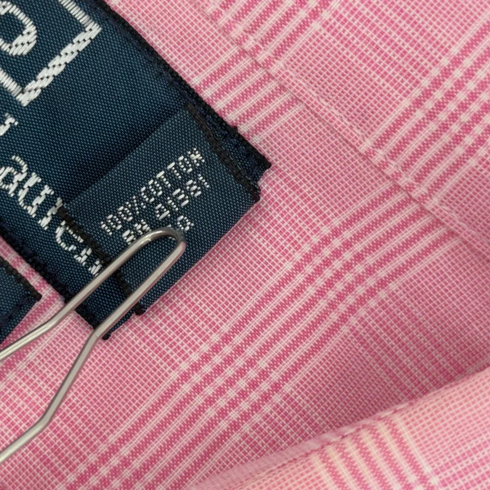 Polo Ralph Lauren Regent Custom Fit Dress Shirt Mens 17.5 34/35 Pink‎ Plaid